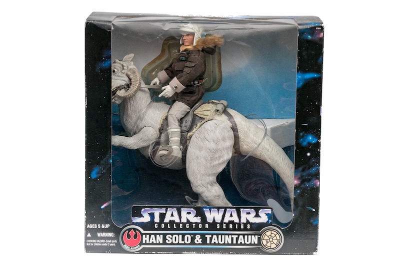 Highly collectible Star Wars Collector Series action figure of Han Solo & Tauntaun in original box. (item #299816)